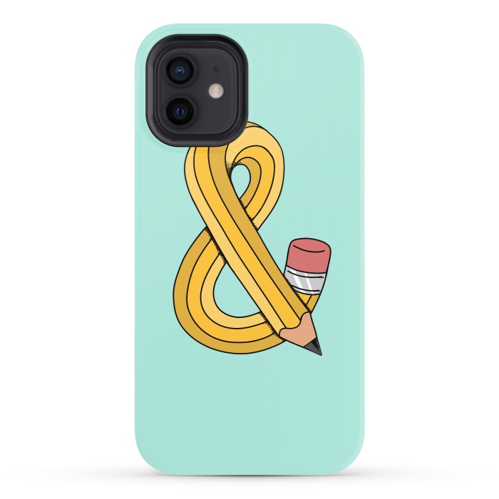 iPhone 12 StrongFit Ampersand Pencil Green by Coffee Man