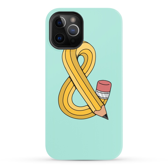 iPhone 12 Pro StrongFit Ampersand Pencil Green by Coffee Man