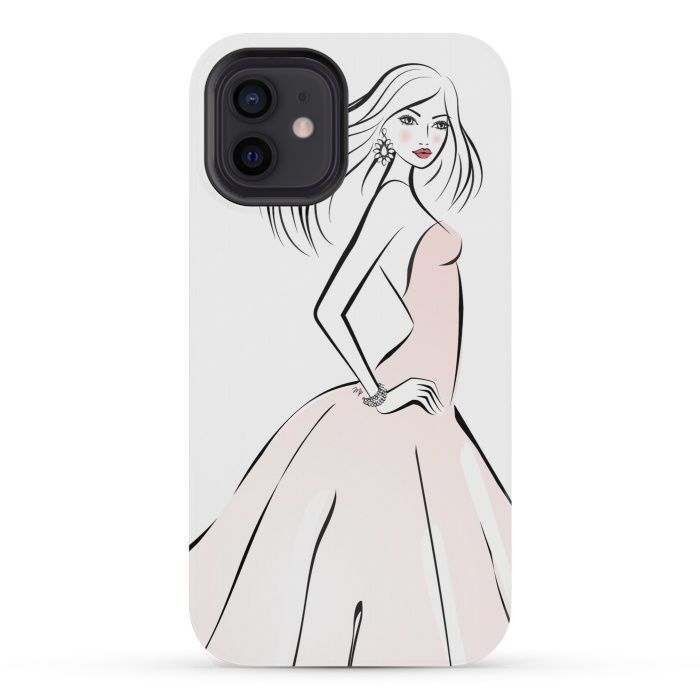 iPhone 12 mini StrongFit Elegant woman bride by Martina