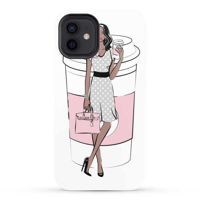 iPhone 12 StrongFit Coffee Boss Babe Woman by Martina