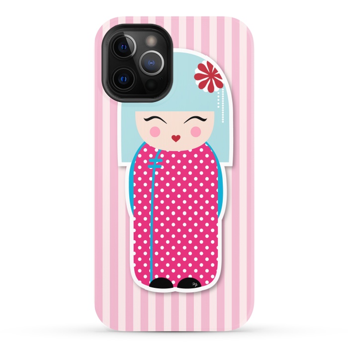 iPhone 12 Pro StrongFit Kokeshi doll by Martina