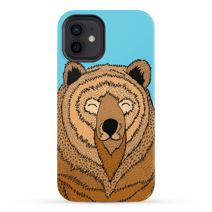 iPhone 12 StrongFit Happy Bear by Steve Wade (Swade)