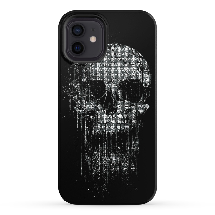 iPhone 12 StrongFit Cool Splatter Skull by Branko Ricov