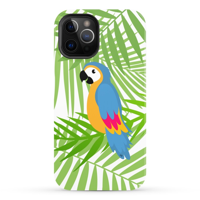iPhone 12 Pro StrongFit Cute colourful parrot by Martina