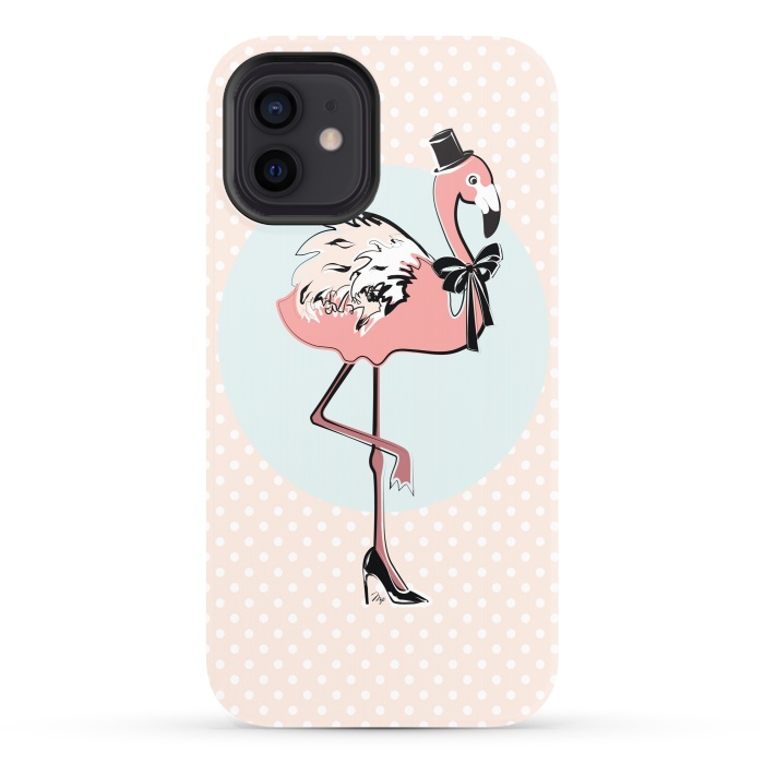 iPhone 12 StrongFit Stylish Flamingo by Martina