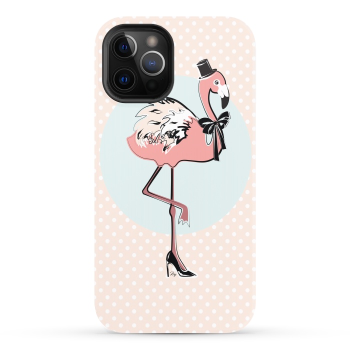 iPhone 12 Pro StrongFit Stylish Flamingo by Martina