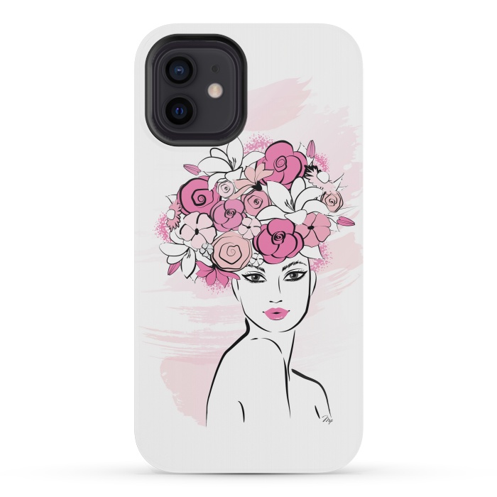 iPhone 12 mini StrongFit Flower Crown Girl by Martina