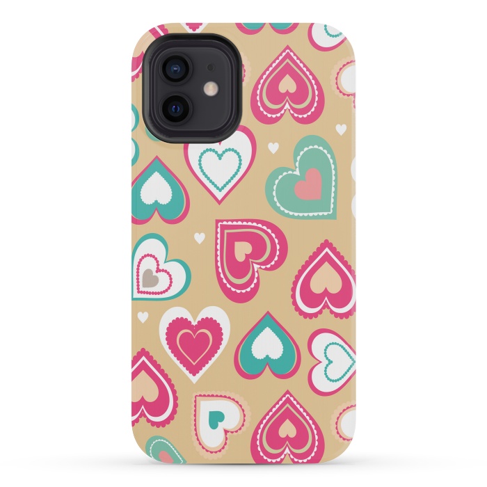 iPhone 12 mini StrongFit Love Hearts by Martina