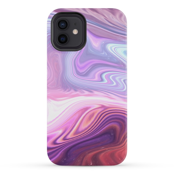 iPhone 12 mini StrongFit Purple Marble by Martina