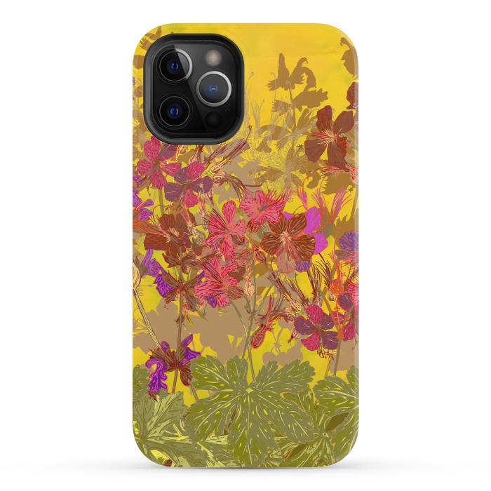 iPhone 12 Pro StrongFit A Day in the Sun - Geraniums by Lotti Brown