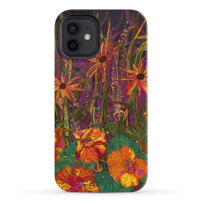 iPhone 12 StrongFit Autumn Flowers by Lotti Brown