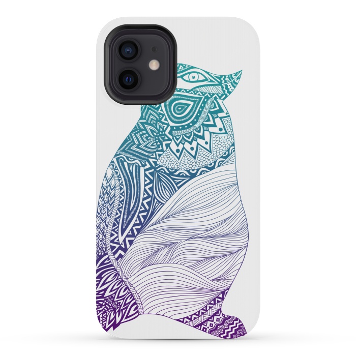 iPhone 12 mini StrongFit Penguin by Pom Graphic Design