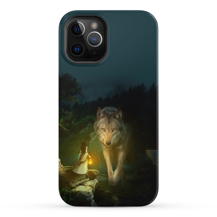 iPhone 12 Pro StrongFit The Wolf by Riza Peker