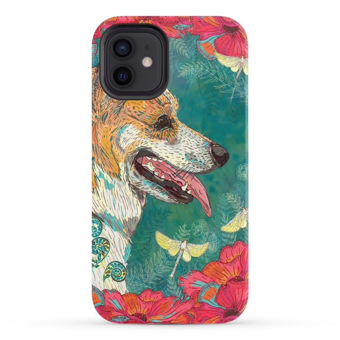 iPhone 12 StrongFit Corgi and Fairies by Lotti Brown