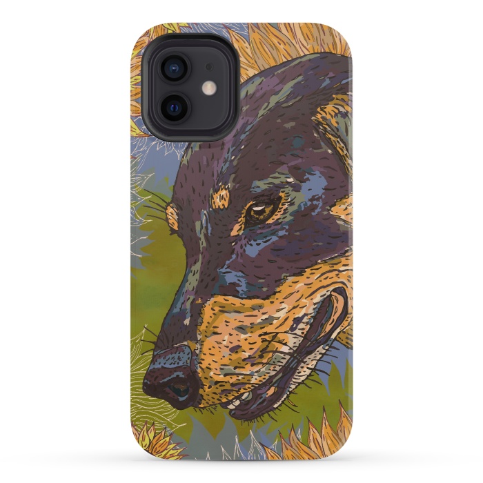 iPhone 12 mini StrongFit Dachshund by Lotti Brown