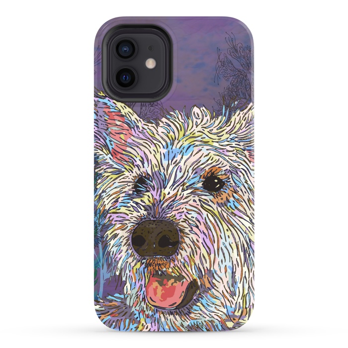 iPhone 12 StrongFit West Highland Terrier (Westie) by Lotti Brown