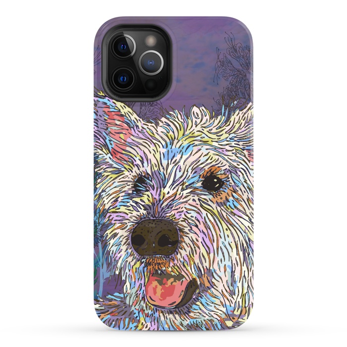 iPhone 12 Pro StrongFit West Highland Terrier (Westie) by Lotti Brown