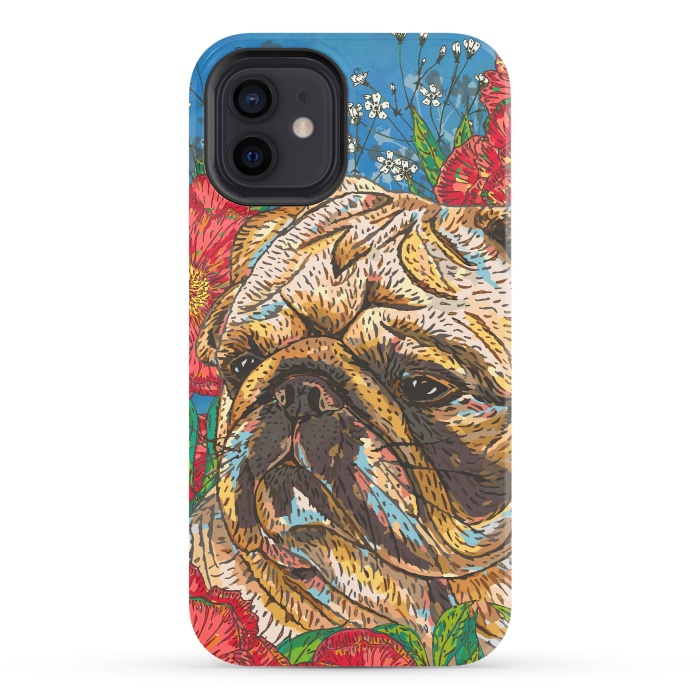 iPhone 12 StrongFit Pug by Lotti Brown