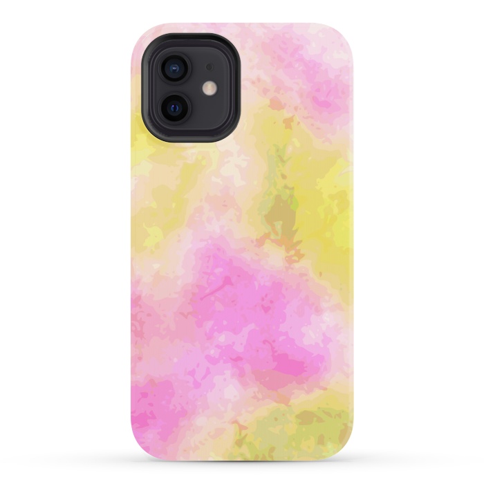 iPhone 12 StrongFit Pink + Yellow Galaxy by Zala Farah