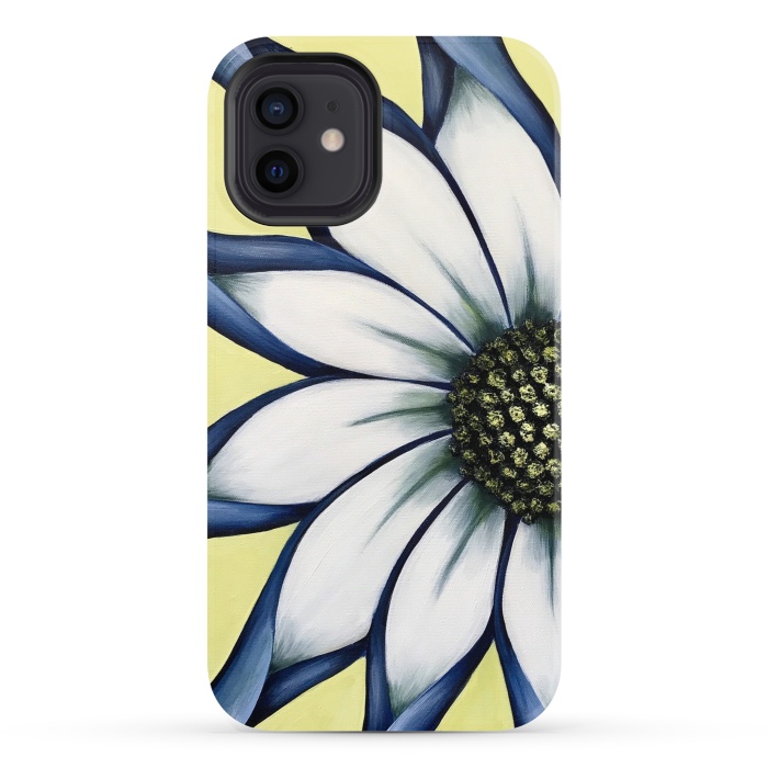 iPhone 12 StrongFit White African Daisy by Denise Cassidy Wood