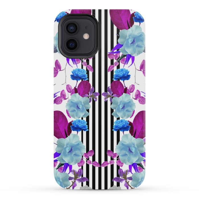 iPhone 12 mini StrongFit Spring Garden (Blue-Purple) by Zala Farah