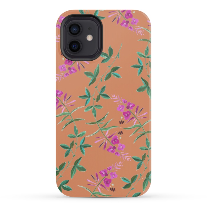 iPhone 12 mini StrongFit Floral Vines V2. by Zala Farah