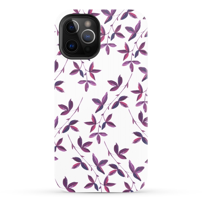 iPhone 12 Pro StrongFit Purple Vines by Zala Farah