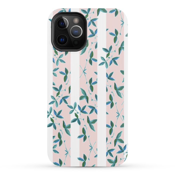 iPhone 12 Pro StrongFit Peeping Pink Vines by Zala Farah