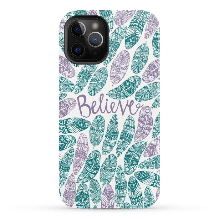 iPhone 12 Pro StrongFit Believe by Pom Graphic Design
