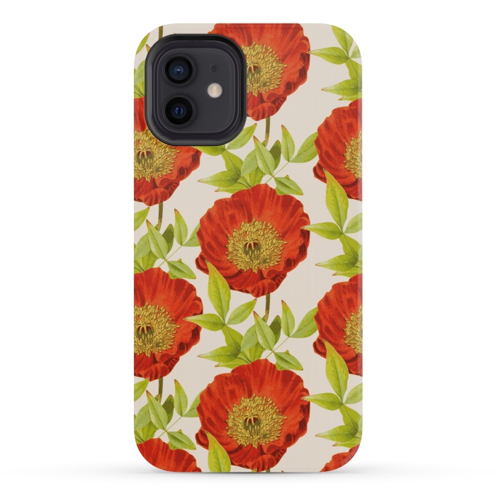 iPhone 12 mini StrongFit Poppy Love by Zala Farah