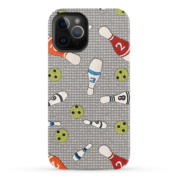 iPhone 12 Pro StrongFit Bowling Fun by Bettie * Blue