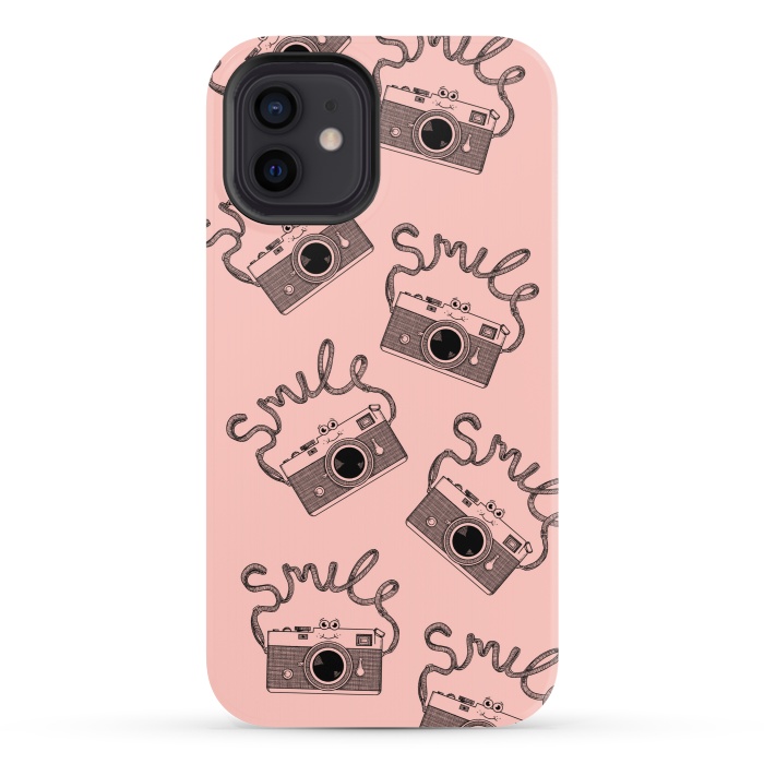 iPhone 12 StrongFit Smile pattern rose by Coffee Man