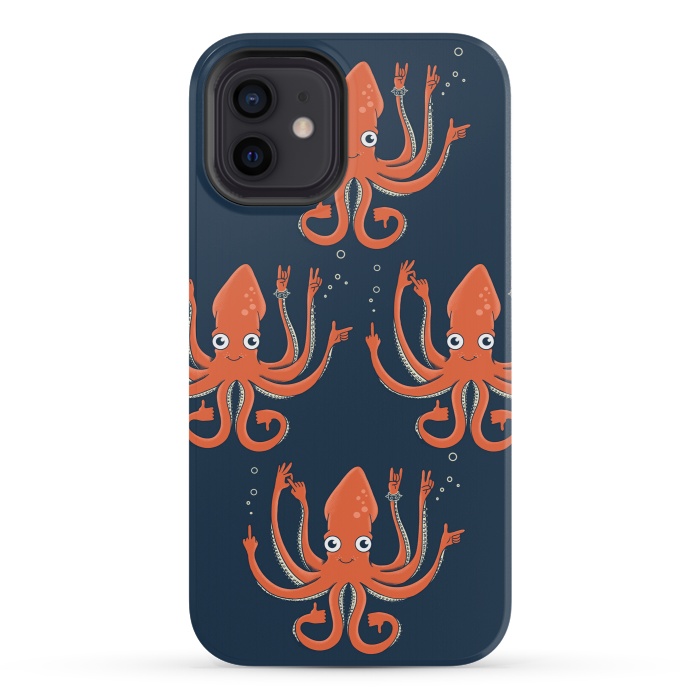 iPhone 12 mini StrongFit Signals Octopus  by Coffee Man