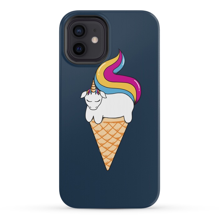 iPhone 12 mini StrongFit uni-cone blue by Coffee Man