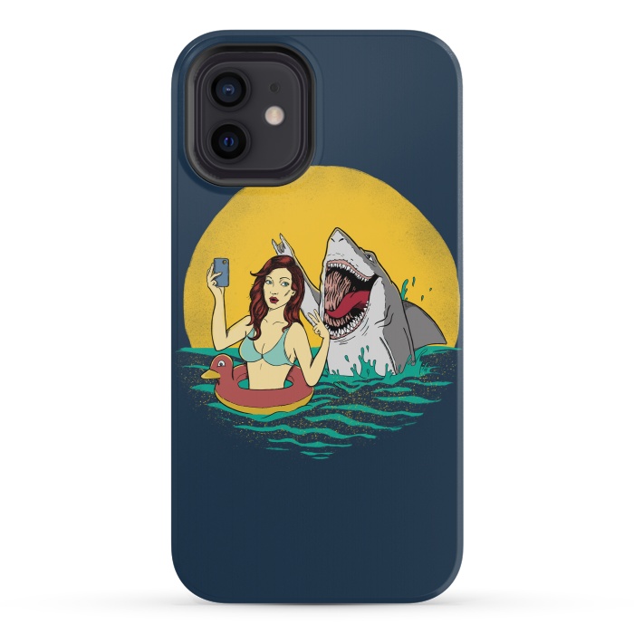 iPhone 12 mini StrongFit Shark Selfie by Coffee Man