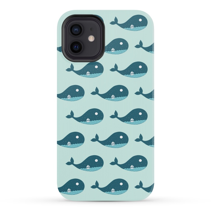 iPhone 12 mini StrongFit Whale Landscape by Coffee Man
