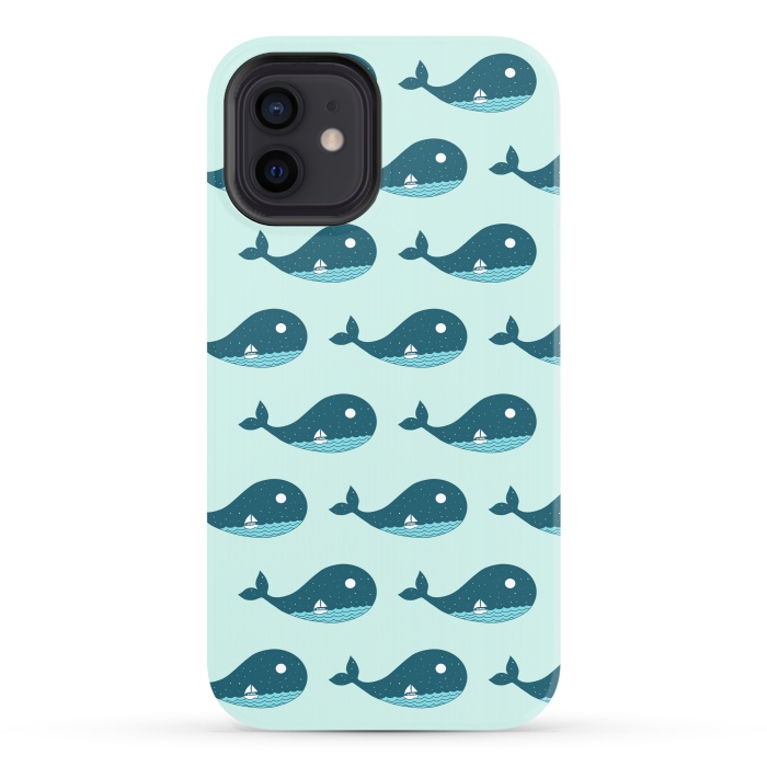 iPhone 12 StrongFit Whale Landscape by Coffee Man
