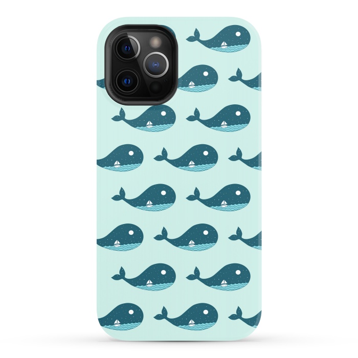 iPhone 12 Pro StrongFit Whale Landscape by Coffee Man
