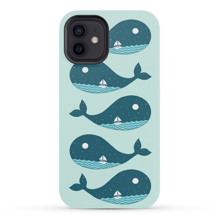 iPhone 12 mini StrongFit Whale Landscape 2 by Coffee Man