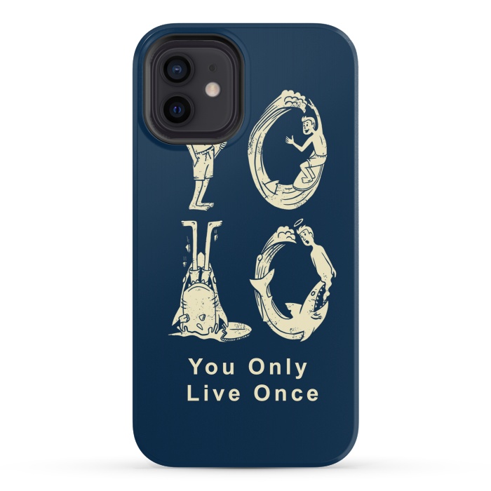 iPhone 12 mini StrongFit YOLO you only live once by Coffee Man