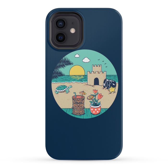 iPhone 12 mini StrongFit Video game beach by Coffee Man