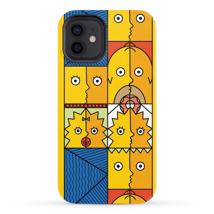 iPhone 12 StrongFit Yellow Cubism by Coffee Man
