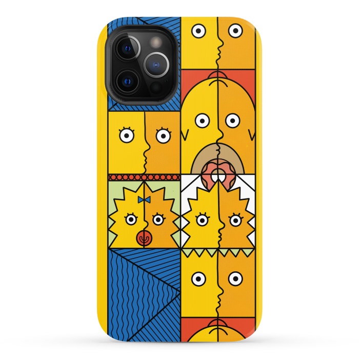 iPhone 12 Pro StrongFit Yellow Cubism by Coffee Man
