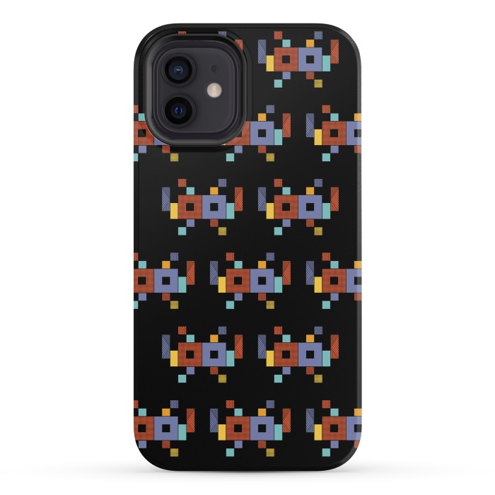 iPhone 12 mini StrongFit Retro Cubism by Coffee Man