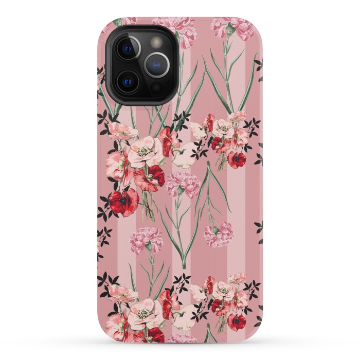 iPhone 12 Pro StrongFit Floral Love X (Red) by Zala Farah