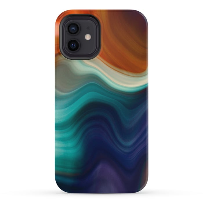 iPhone 12 mini StrongFit Color Wave by CatJello