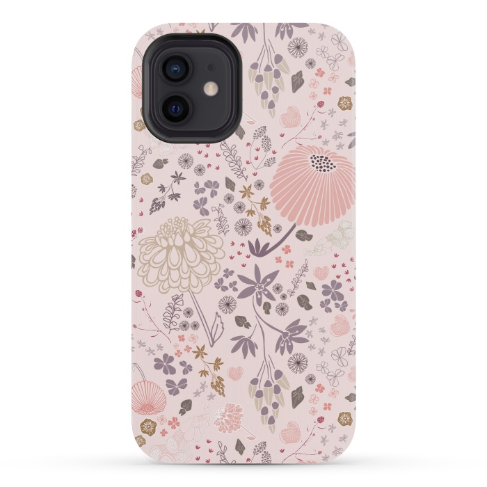 iPhone 12 mini StrongFit Field of Flowers by Paula Ohreen