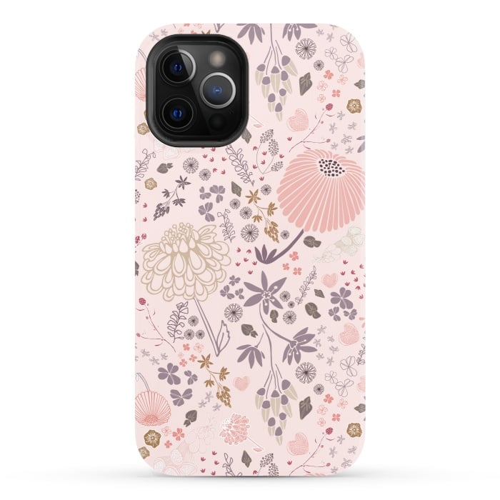 iPhone 12 Pro StrongFit Field of Flowers by Paula Ohreen