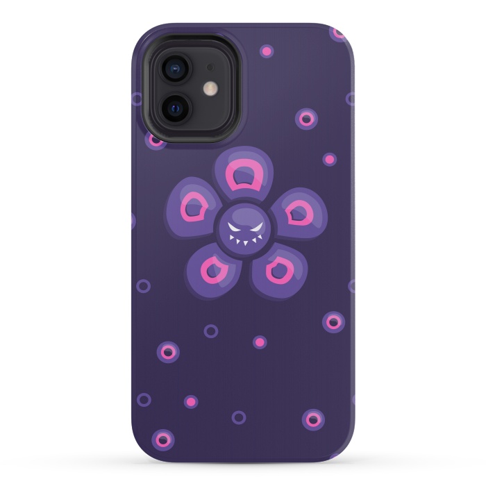 iPhone 12 mini StrongFit Purple Evil Flower by Boriana Giormova