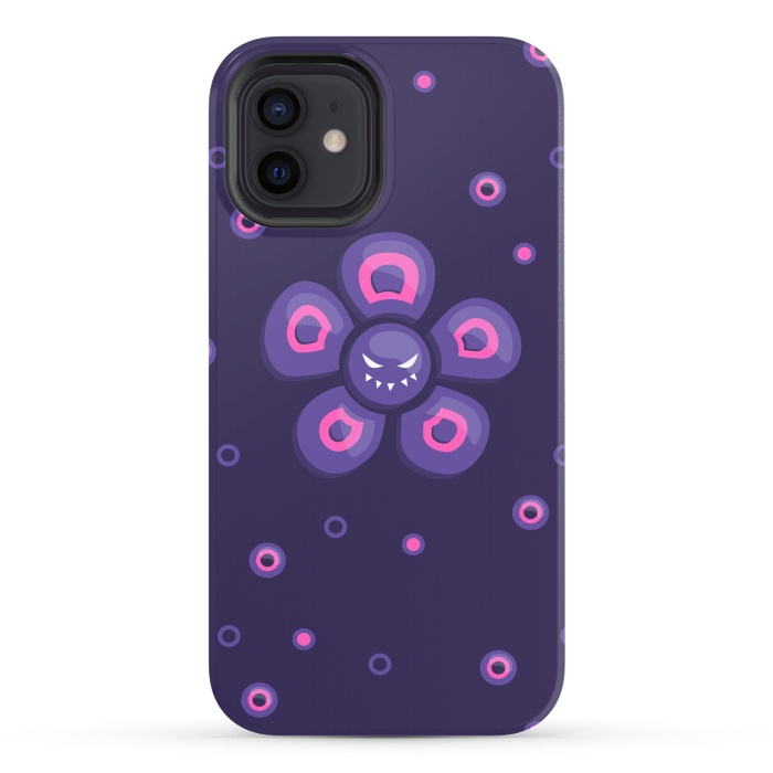 iPhone 12 StrongFit Purple Evil Flower by Boriana Giormova